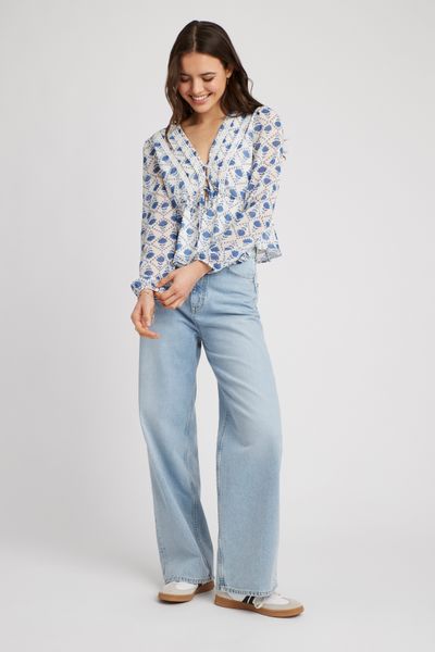 Blouse en voile imprimée