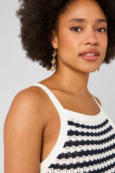 D&eacute;bardeur ray&eacute; en crochet