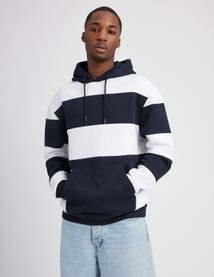 Sweat &agrave; capuche macro rayures