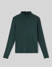T-shirt col montant uni