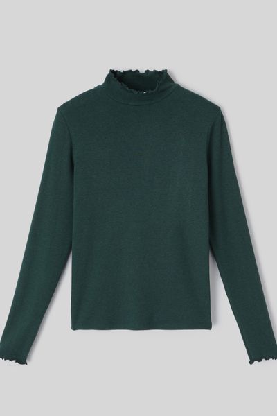 T-shirt col montant uni
