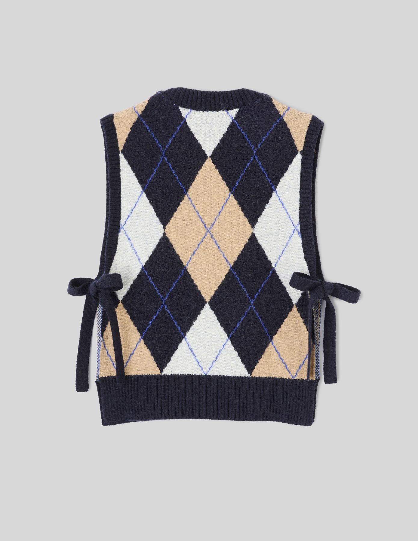 Pull sans manches jacquard
