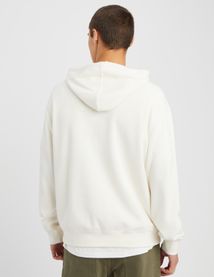 Sweat à capuche matière fantaisie