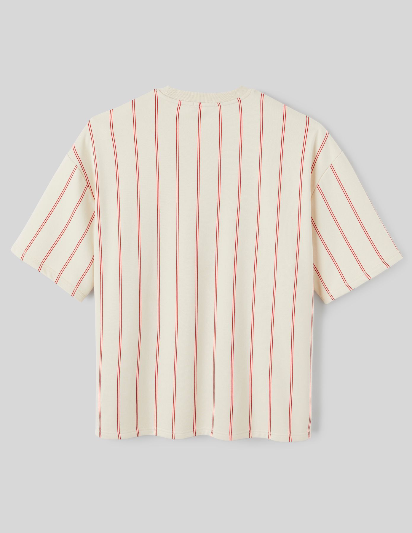 T-shirt broderie poitrine rayé