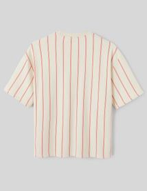 T-shirt broderie poitrine rayé