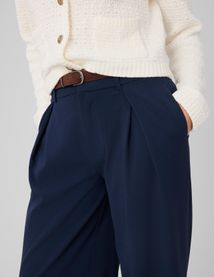 Pantalon large &agrave; pinces