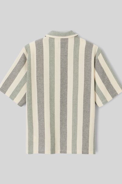Chemise manches courtes rayée tricot