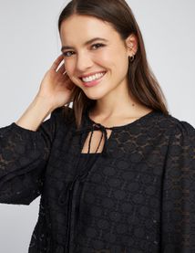 Blouse à nouer jacquard