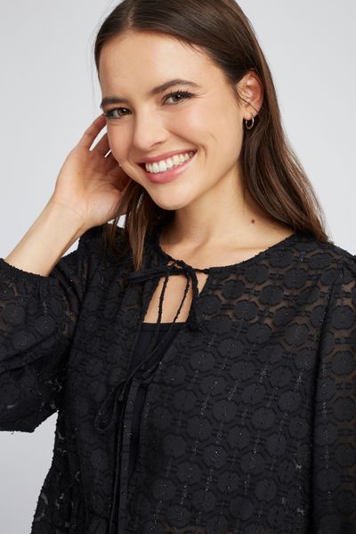 Blouse à nouer jacquard