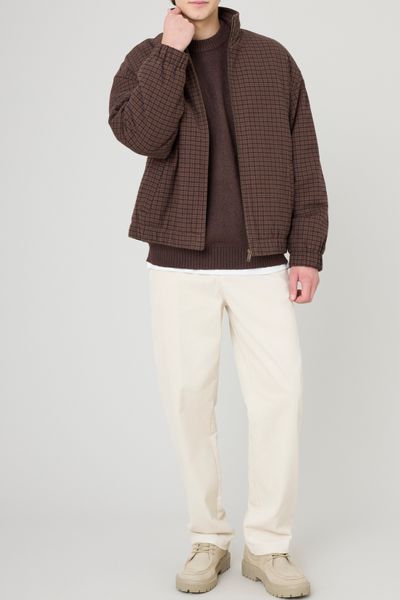 Blouson zipp&eacute; &agrave; carreaux
