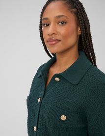 Gilet boutonn&eacute; col polo