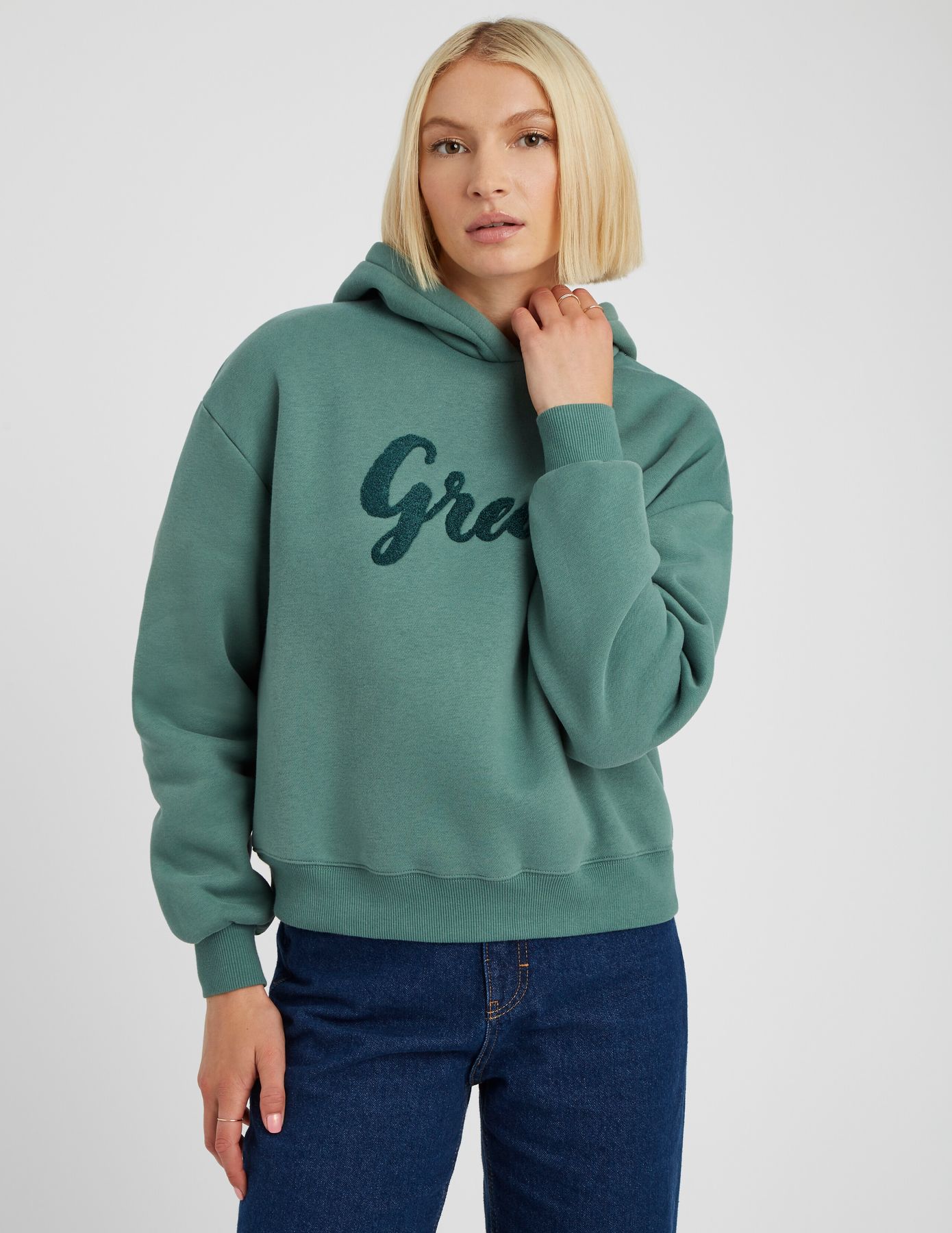 Sweat col capuche brod&eacute;