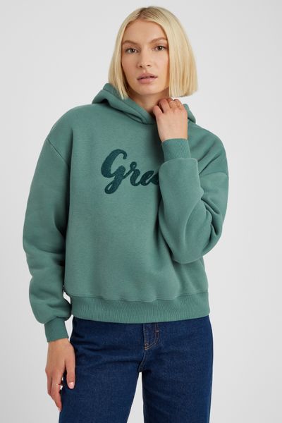 Sweat col capuche brod&eacute;