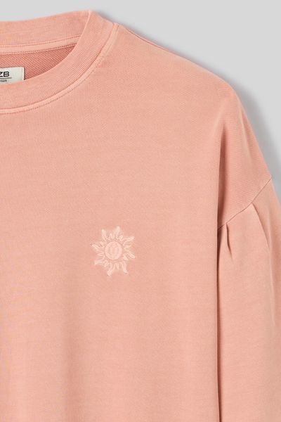Sweat à fronces brodé