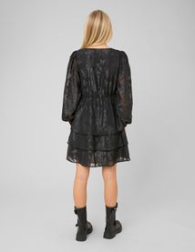 Robe courte jacquard brillant