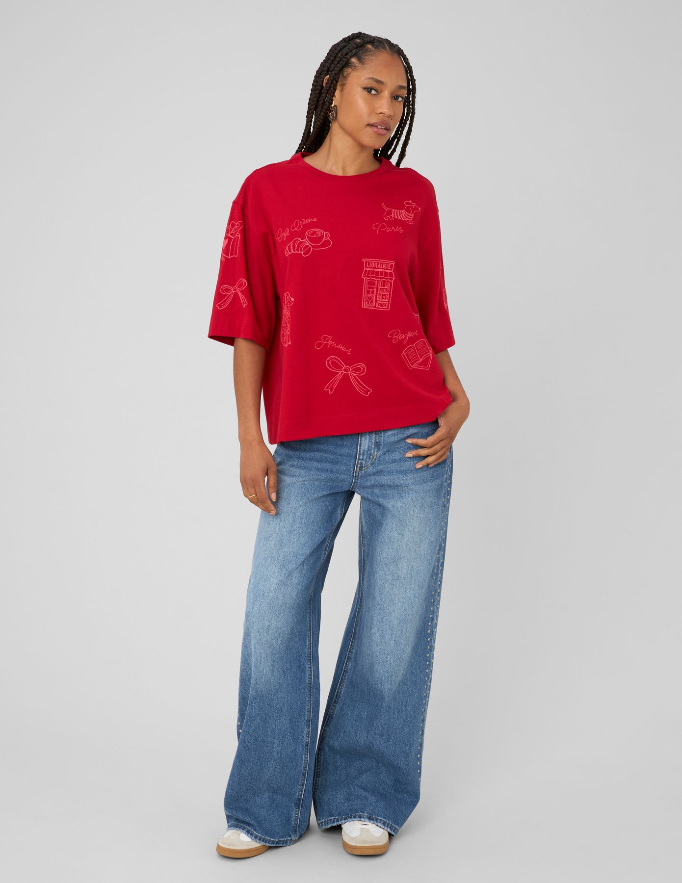 T-shirt brod&eacute; devant /dos