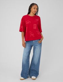 T-shirt brod&eacute; devant /dos