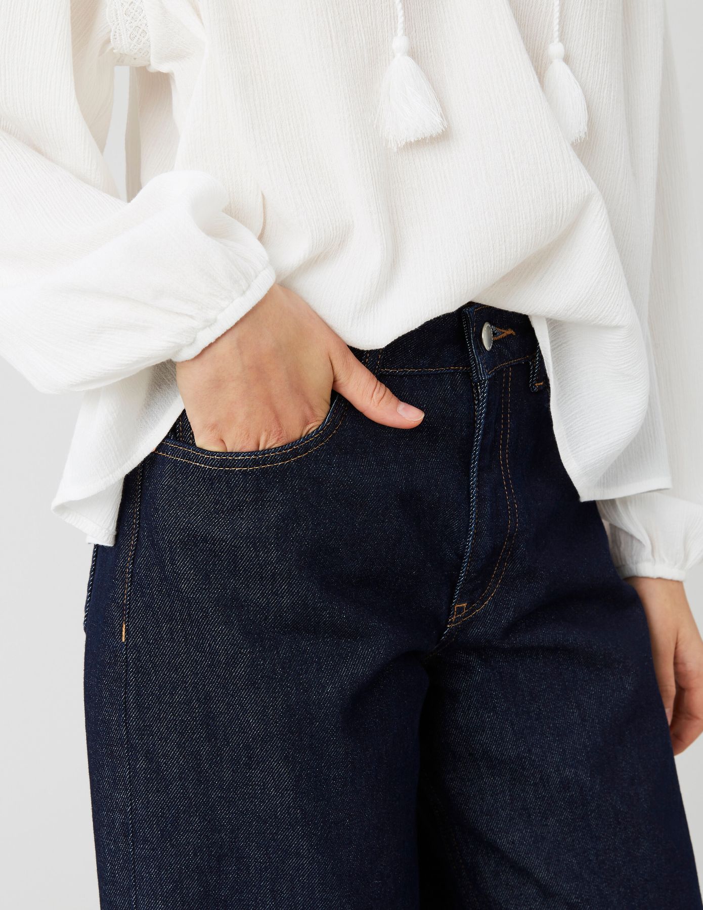 Jean wide leg taille standard