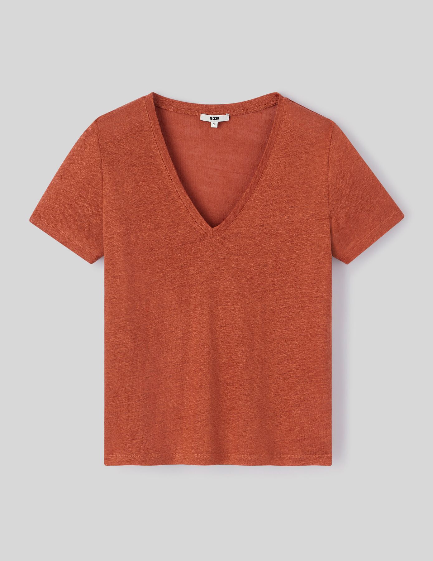 T-shirt en lin uni