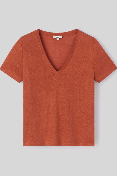 T-shirt en lin uni