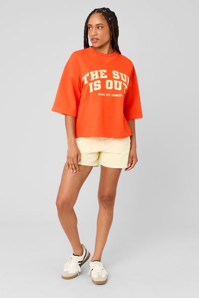 Sweat imprim&eacute; manches courtes