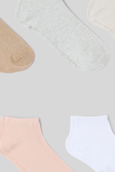 Lot de 5 chaussettes &agrave; fil m&eacute;talis&eacute;