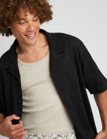 Chemise manches courtes unie