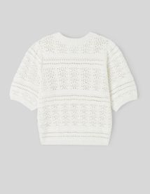 Pull manches courtes en crochet
