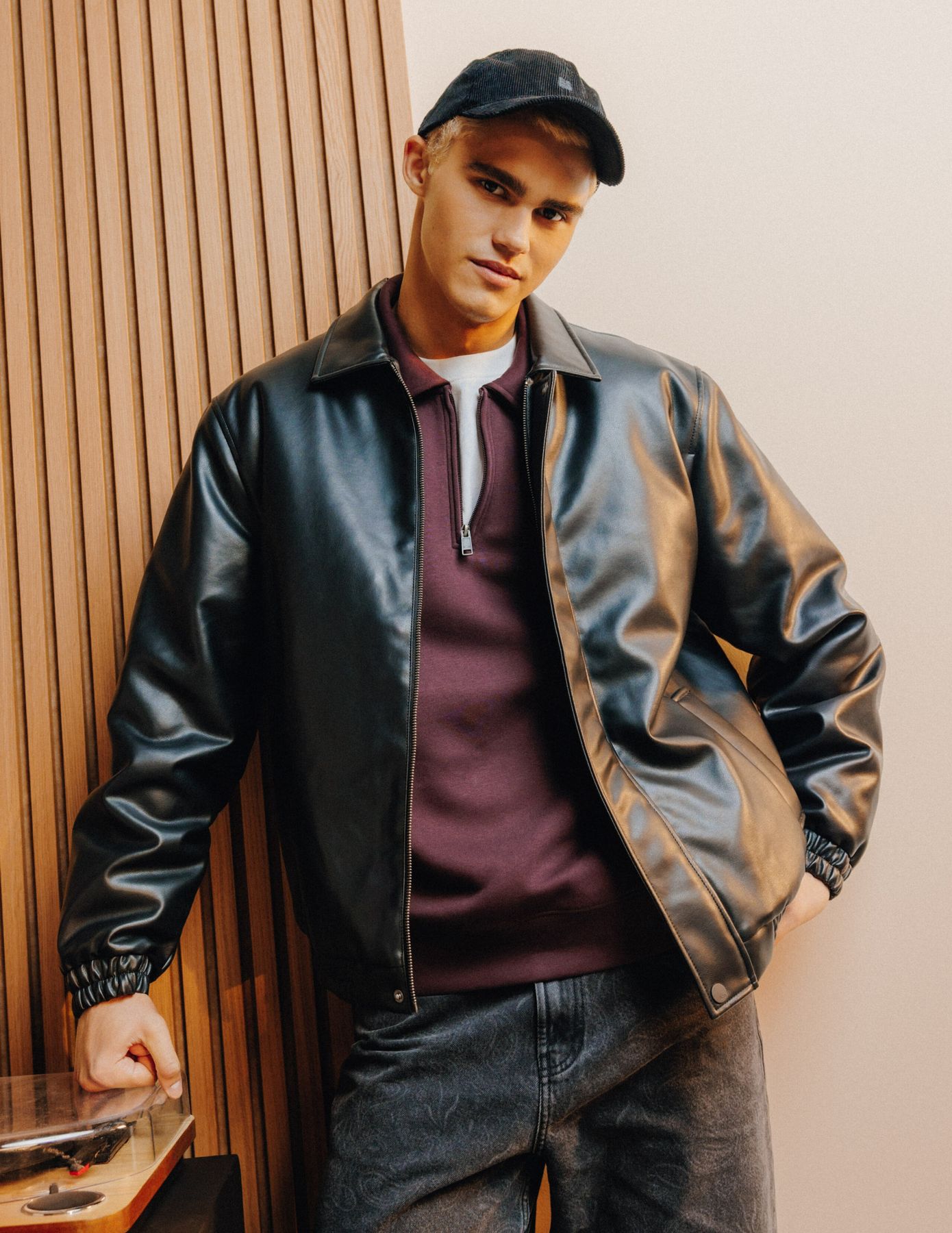 Sweat col polo zipp&eacute;