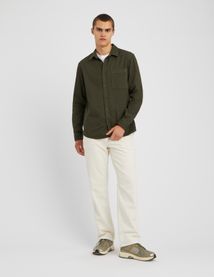 Chemise droite twill uni