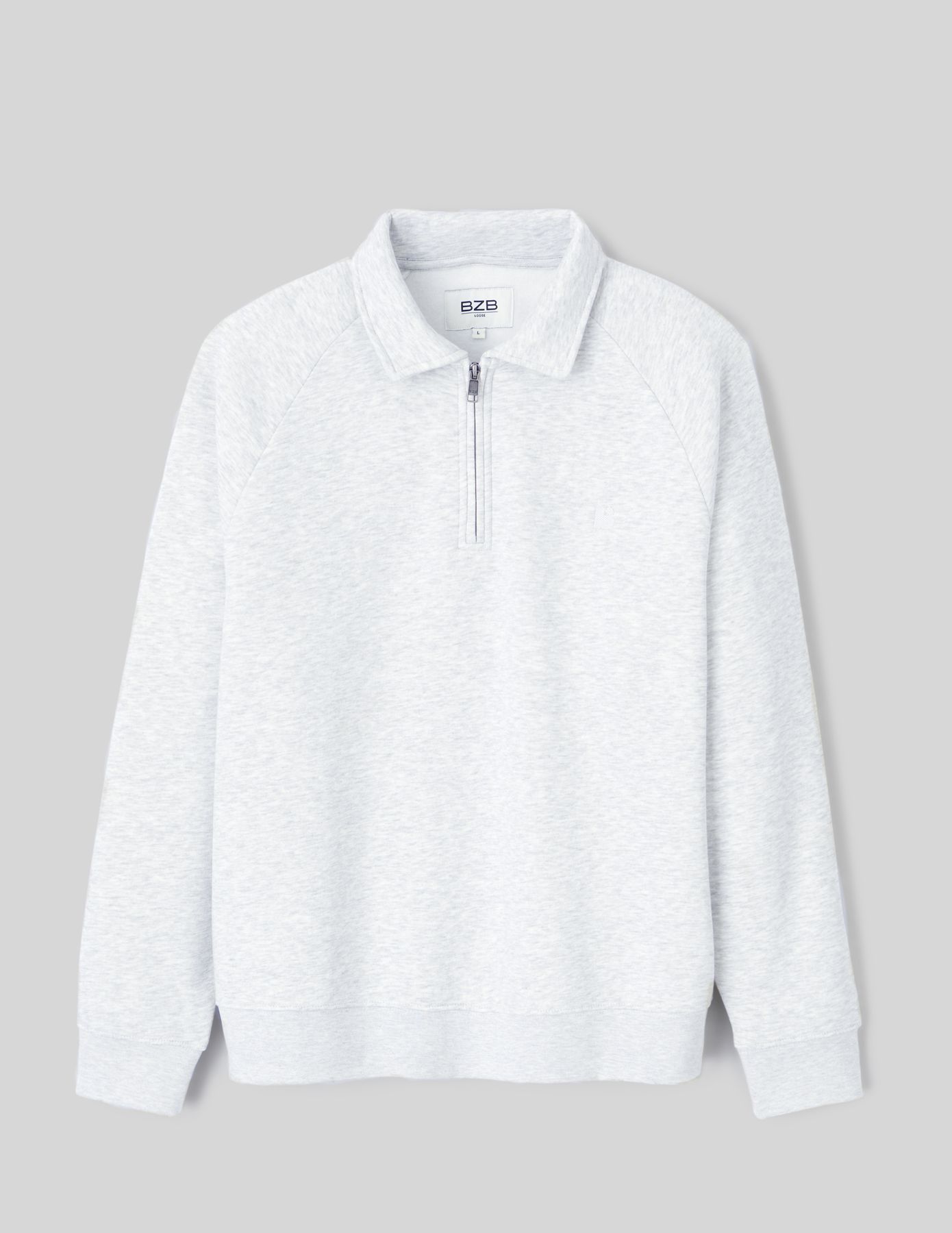 Sweat col polo zippé
