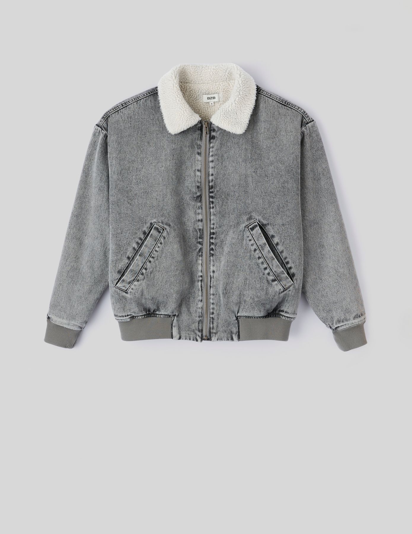 Blouson en jean sherpa