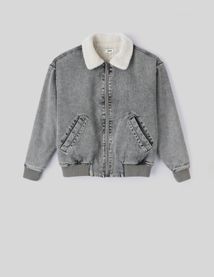 Blouson en jean sherpa