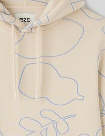 Sweat imprimé à capuche