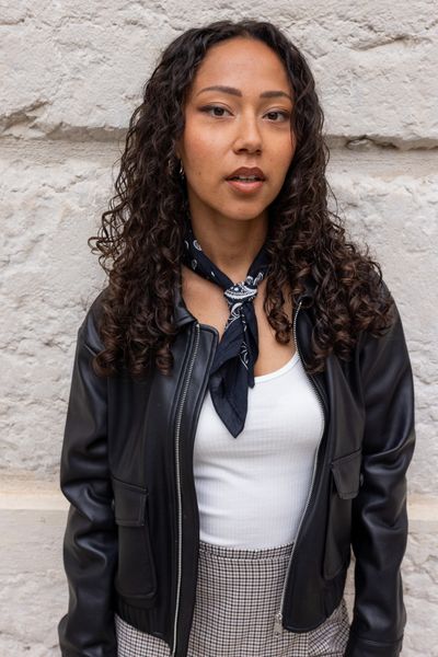 Blouson bombardier en tissu enduit