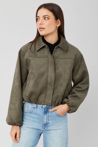 Veste en su&eacute;dine