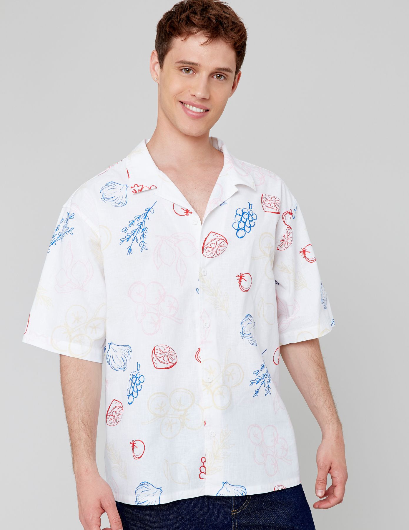 Chemise manches courtes imprimée