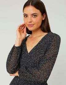 Robe courte à pois