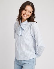 Chemise lavallière rayé