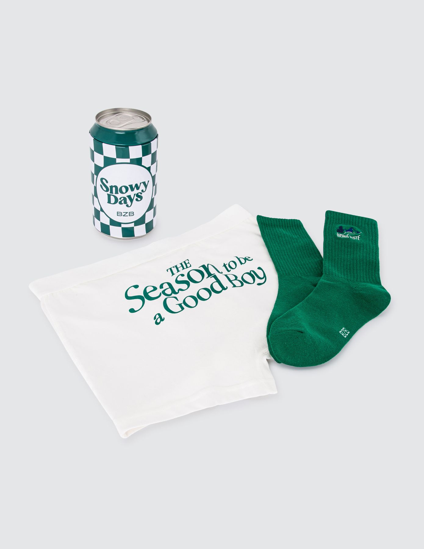 Cannette cadeau lot boxer et chaussette Noel