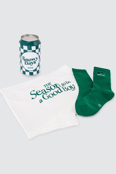 Cannette cadeau lot boxer et chaussette Noel