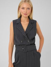 Combinaison tailleur ray&eacute;e