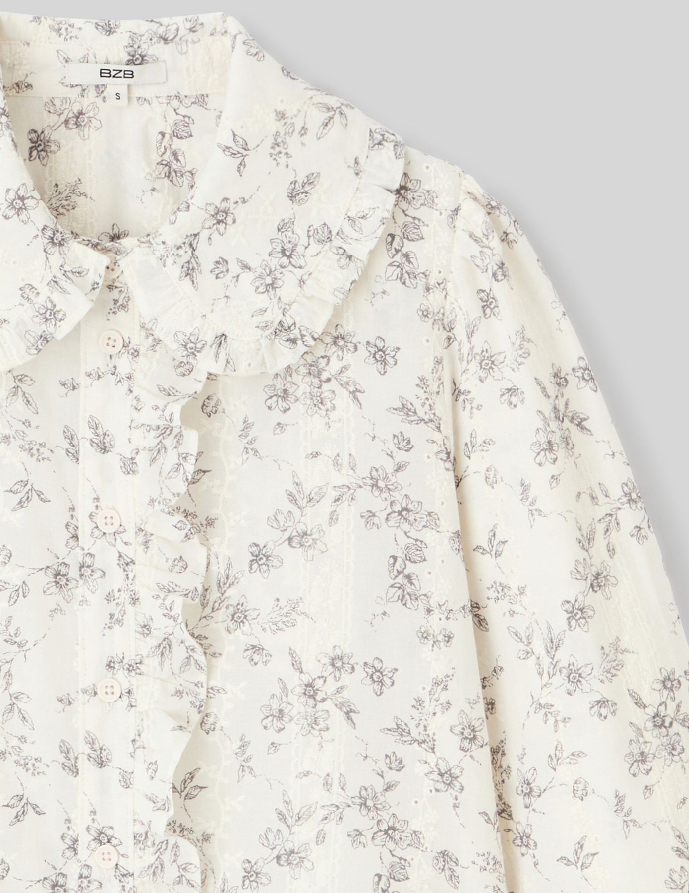 Chemise en broderie anglaise imprimée