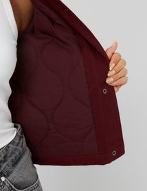 Veste en twill col velours