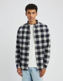 Chemise droite à carreaux