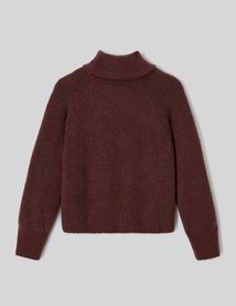 Pull maxi col roulé premium