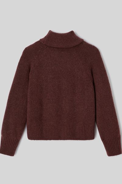 Pull maxi col roulé premium