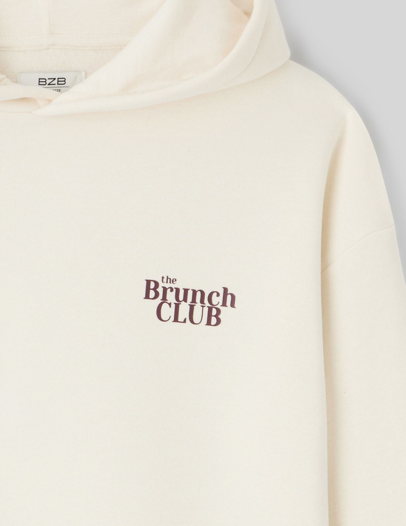Sweat col capuche imprimé devant/dos