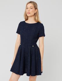 Robe patineuse en tweed