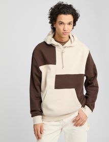Sweat à capuche patchwork